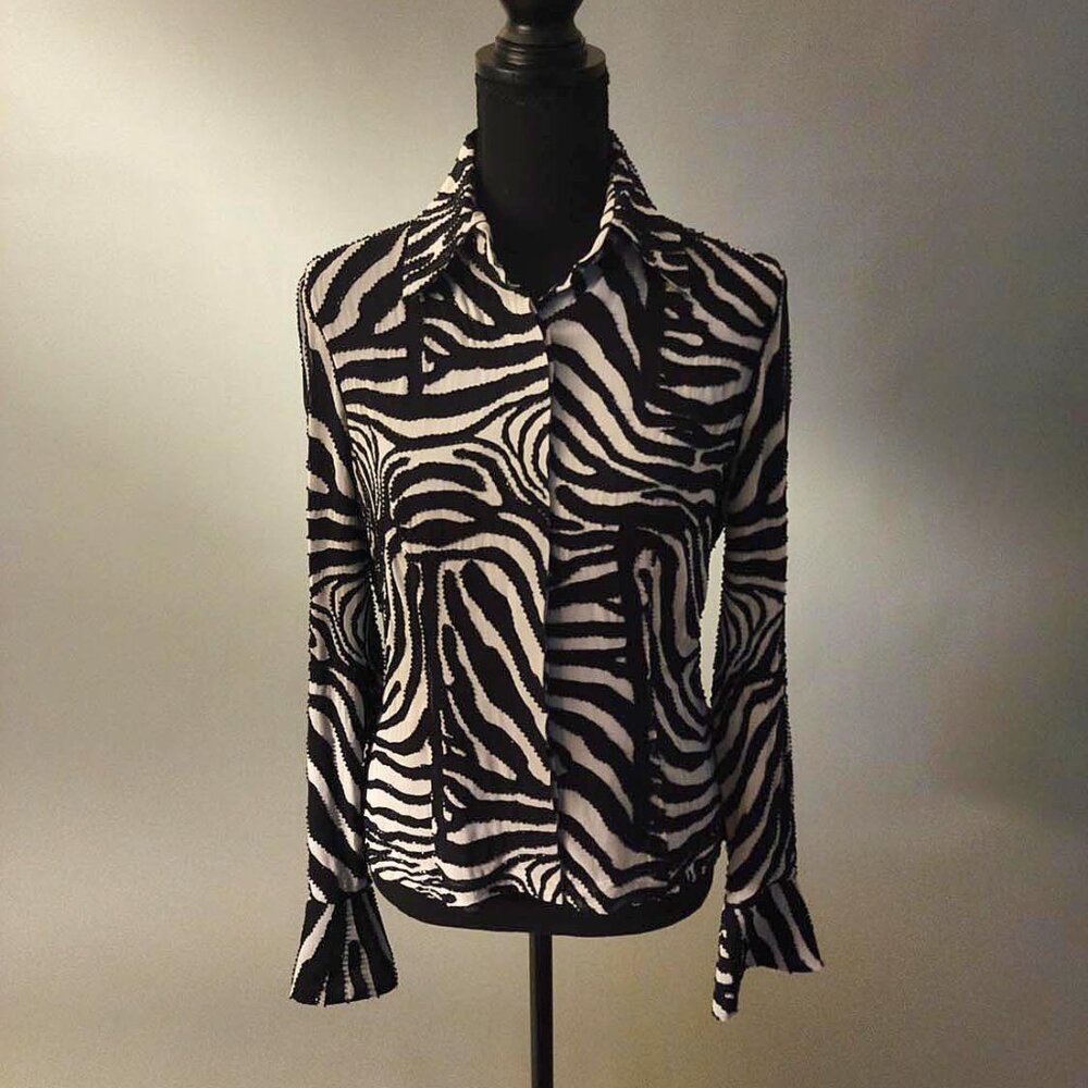 Basix II Elegant Zebra Print With Sequins